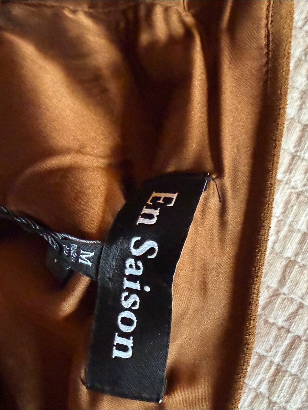 En Saison Brown Suede Skirt - Picture 3 of 3